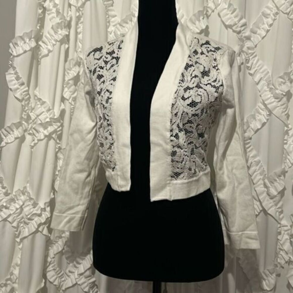 Calvin Klein open front lace cardigan small   B